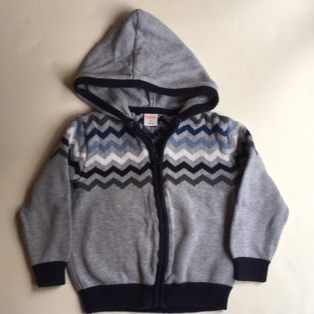 Gymboree boys zip up sweater with hoodie size 3T